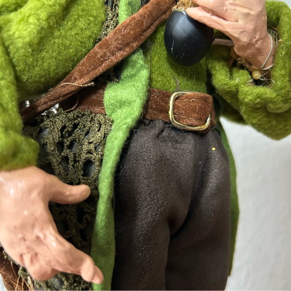 Vintage Elf Irish Woodland Folk Pipe Smoking Figurine Doll Christmas - Picture 5 of 10